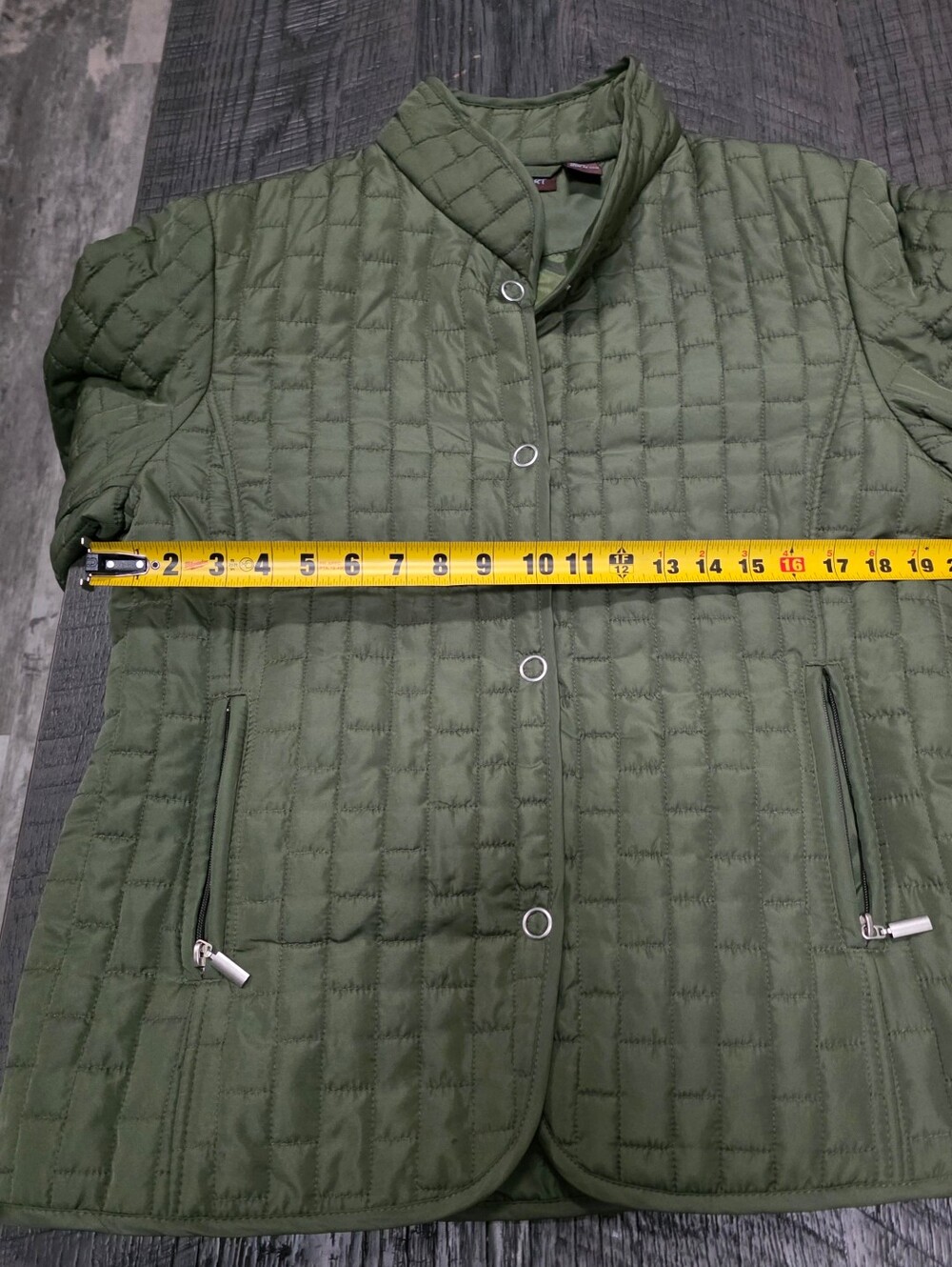 J.A Sport Quilted Lightweight Women's Polyester Jacket in Olive Green (Size:Med) - Picture 4 of 7
